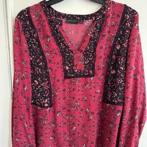 Carlisle silk blouse in a mixed floral print size 16
